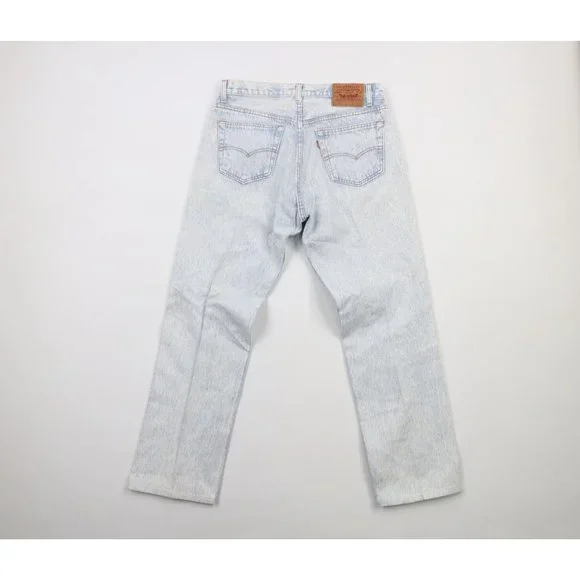 Vintage 90s Levis 501xx Mens 32x30 Distressed Button Fly Acid Wash Jeans USA